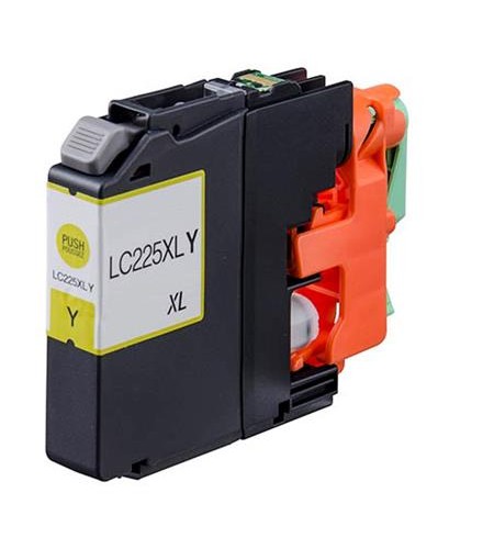 TINTEIRO COMPATÍVEL BROTHER LC-225XL AMARELO (Nova versão)
