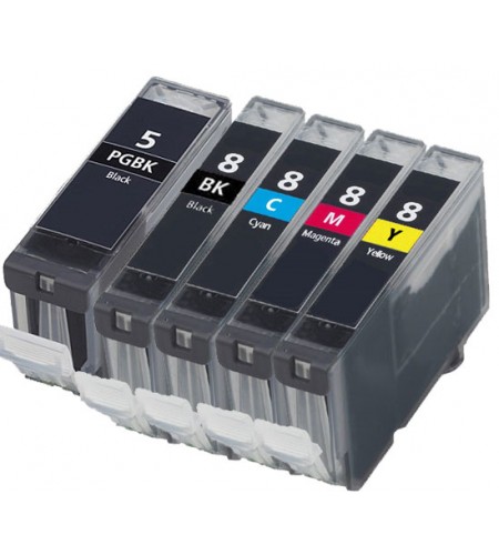 MULTIPACK COMPATÍVEL CANON PGI-5BK/CLI-8BK/CLI-8C/CLI-8M/CLI-8Y