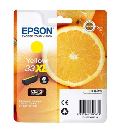 TINTEIRO ORIGINAL EPSON 33XL AMARELO